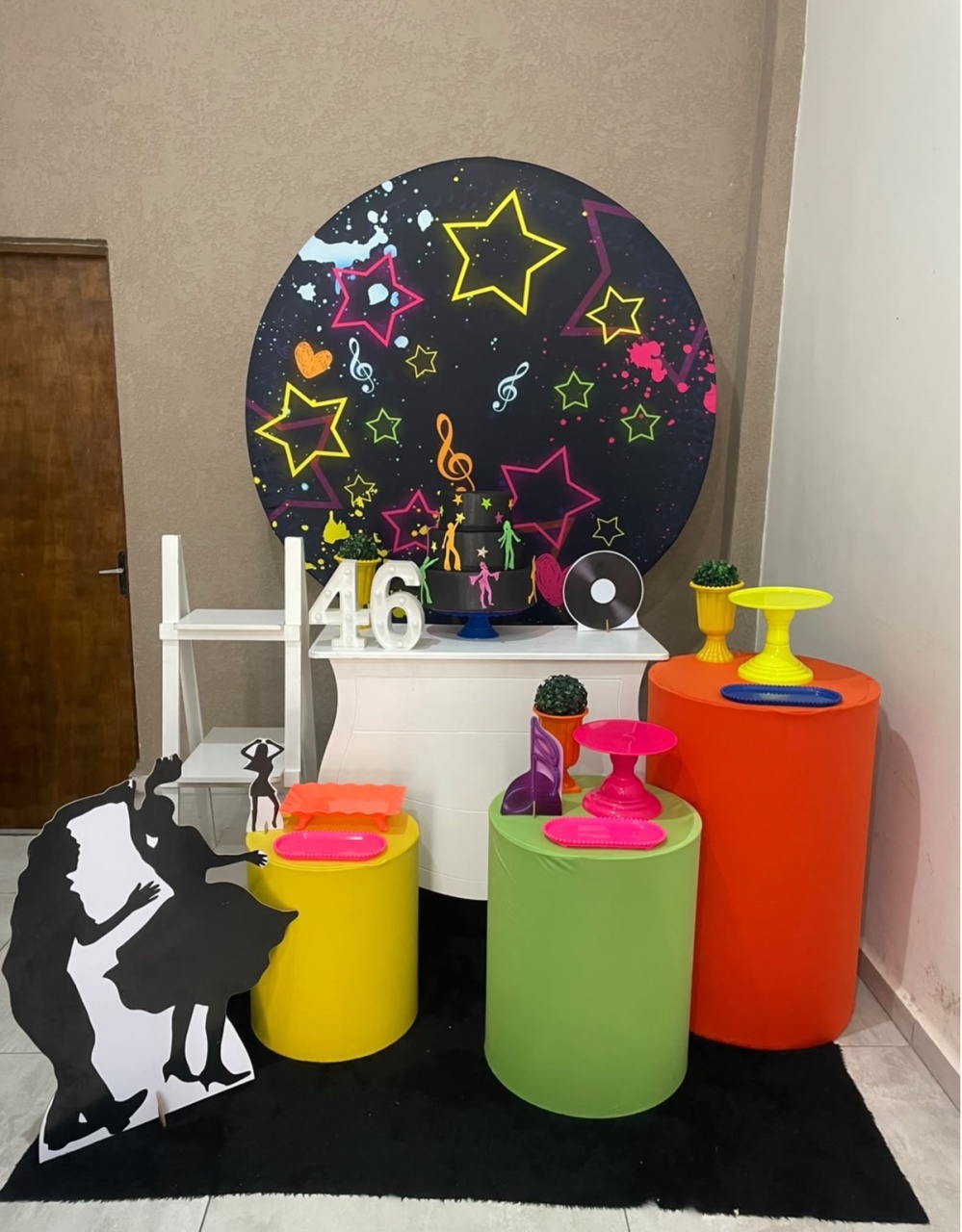 Kit Pm Grande Estrela Neon - Jujuba Festa e Cia 