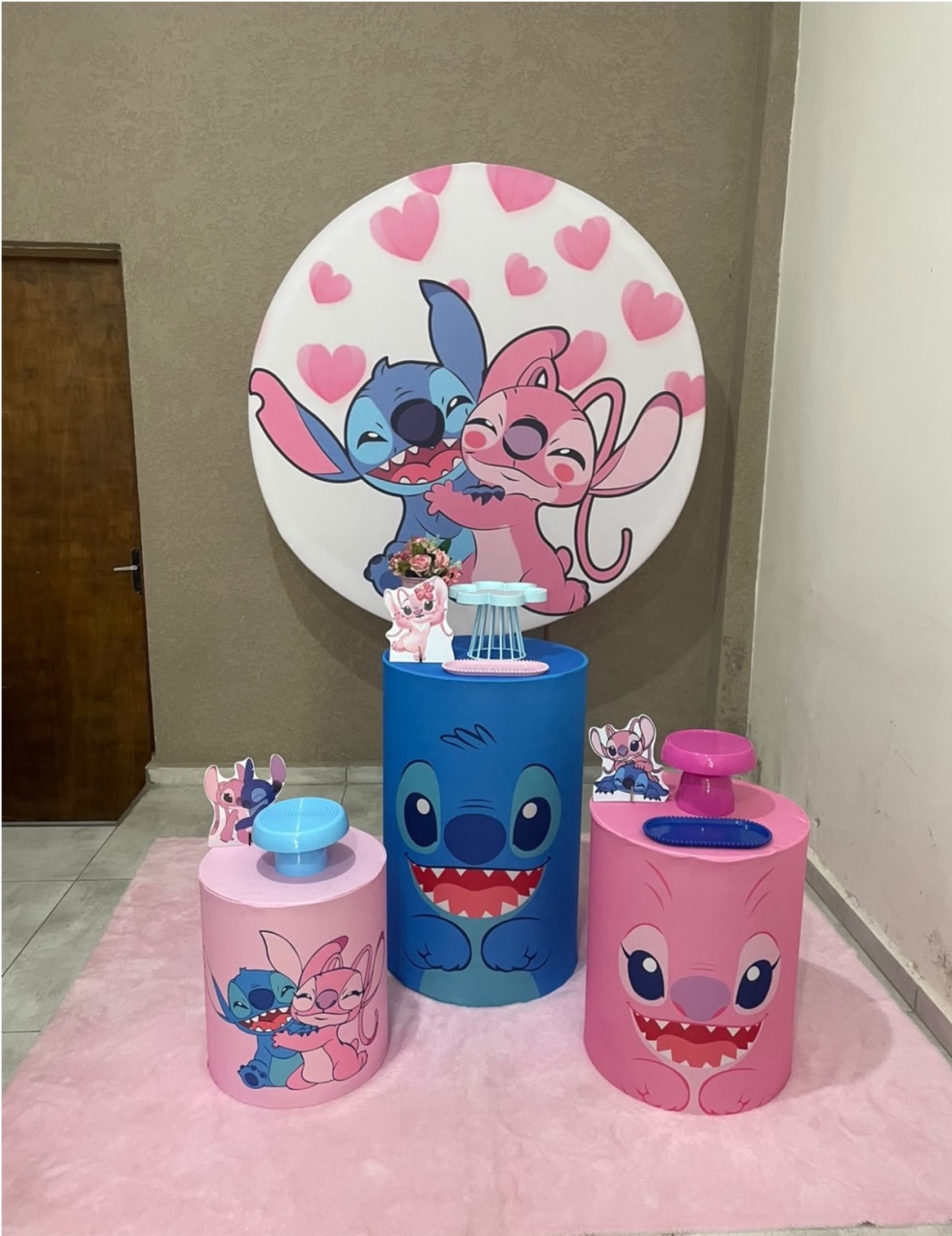 Kit Pm Básico Stitch E Angel Love - Jujuba Festa e Cia 