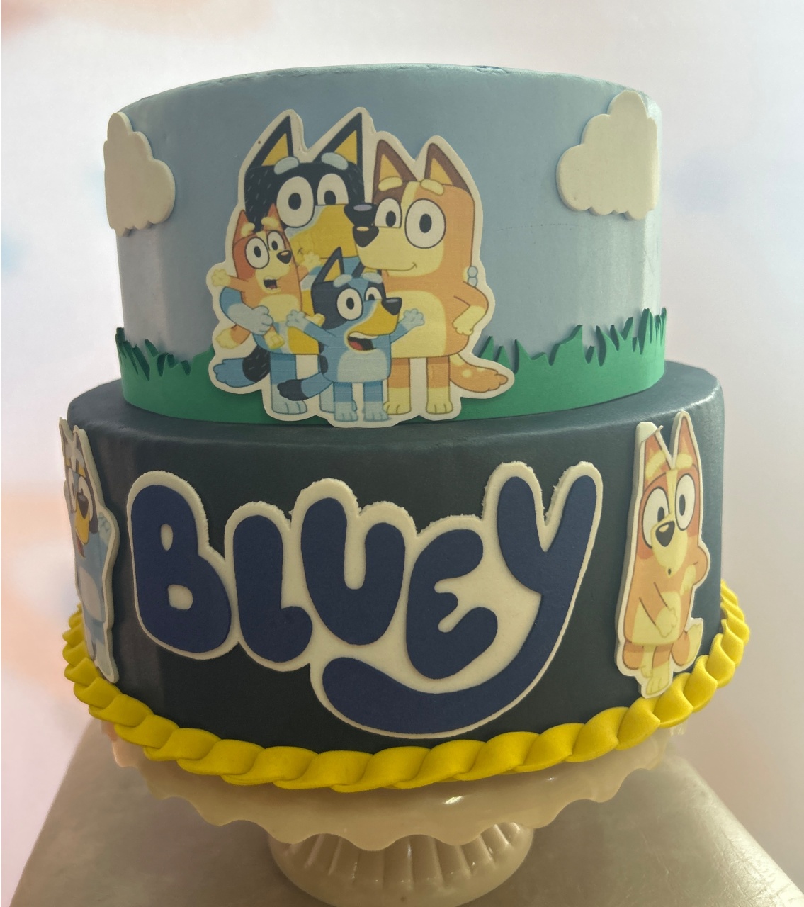 Bolo Fake Bluey Menino - Jujuba Festa e Cia 