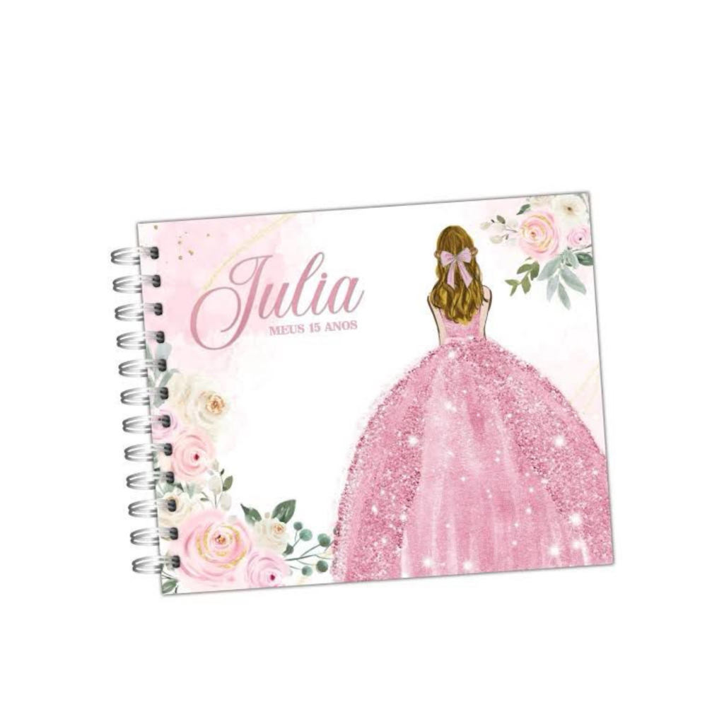 Caderno de Assinaturas Personalizado - Jujuba Festa e Cia 