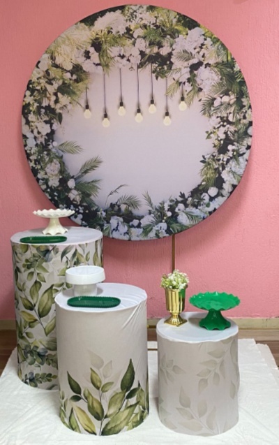 Kit Pm Básico Floral Com Luzes - Jujuba Festa e Cia 
