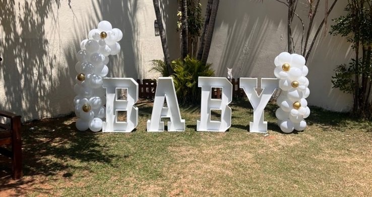 Letreiro Baby Grande - Jujuba Festa e Cia 
