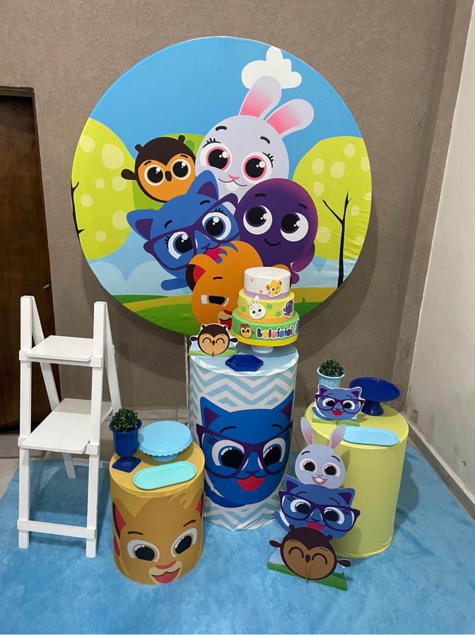 Kit Pm Médio Bolofofos Azul - Jujuba Festa e Cia 
