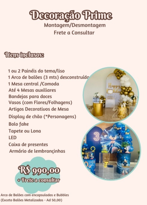Decoração Completa - Prime - Promo - Jujuba Festa e Cia 