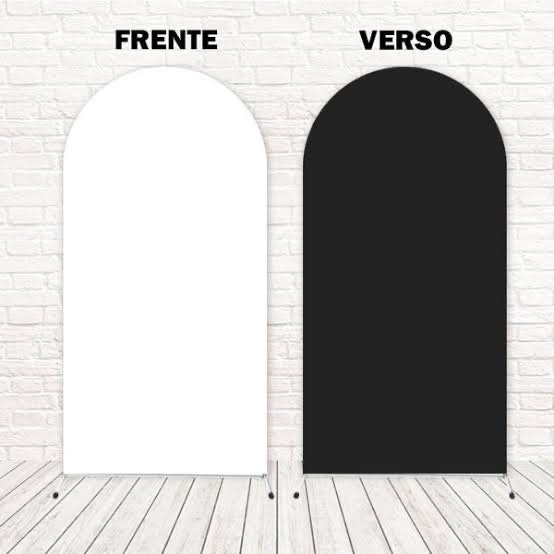 Capa Painel Romano 2X1 - Preto E Branco  - Jujuba Festa e Cia 