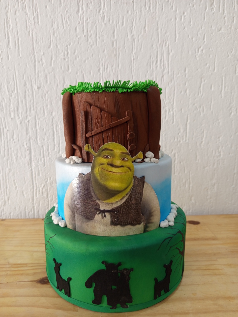 Bolo Fake Shrek  - Jujuba Festa e Cia 