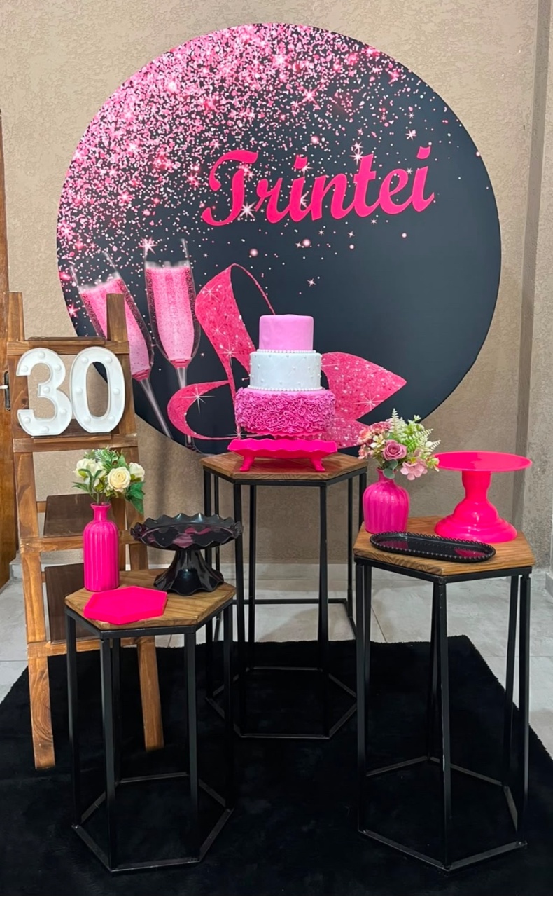 Kit Médio Trintei Rosa - Jujuba Festa e Cia 