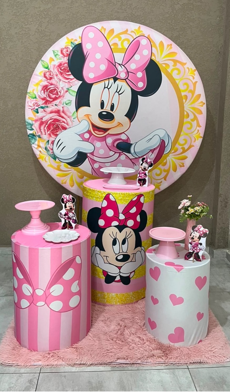 Kit Básico Minnie Floral - Jujuba Festa e Cia 