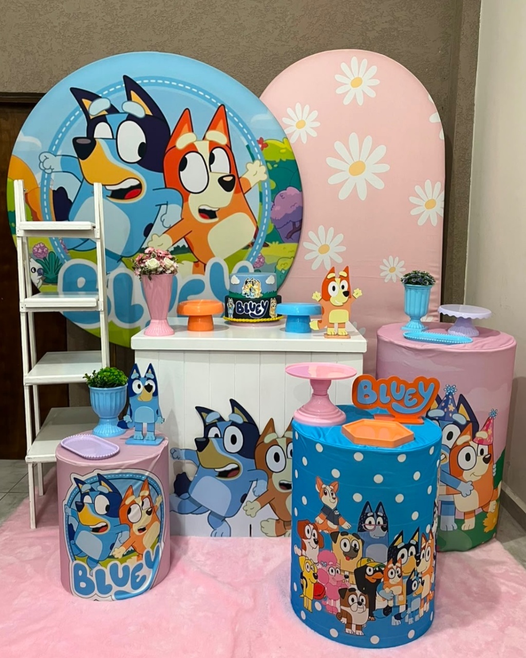 Kit Pm Essencial Bluey Rosa - Jujuba Festa e Cia 
