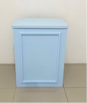 Mini Comoda Fake Boiserie Azul Claro - Jujuba Festa e Cia 