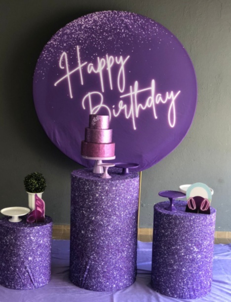 Kit Pm Básico Happy Birthday Lilas - Jujuba Festa e Cia 