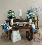 Decoração Casamento Rustico Azul E Branco - imagem 1