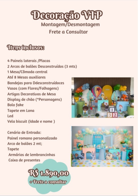 Decoração Completa Vip Promo - Jujuba Festa e Cia 
