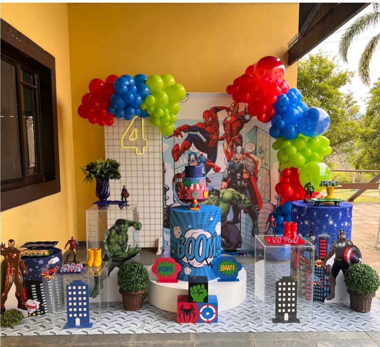 Decoração Completa Premium Heróis  - Jujuba Festa e Cia 