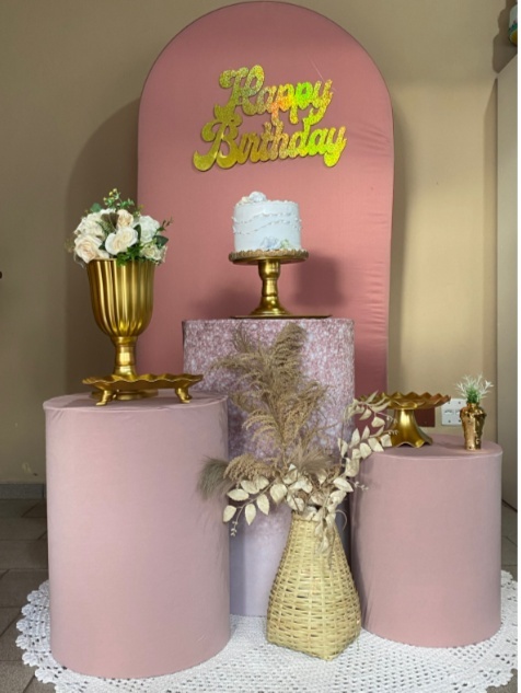 Kit Pm Basico Rosê Com Dourado - Jujuba Festa e Cia 
