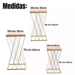Trio Mesa de Ferro Dourada Trançada - imagem 2