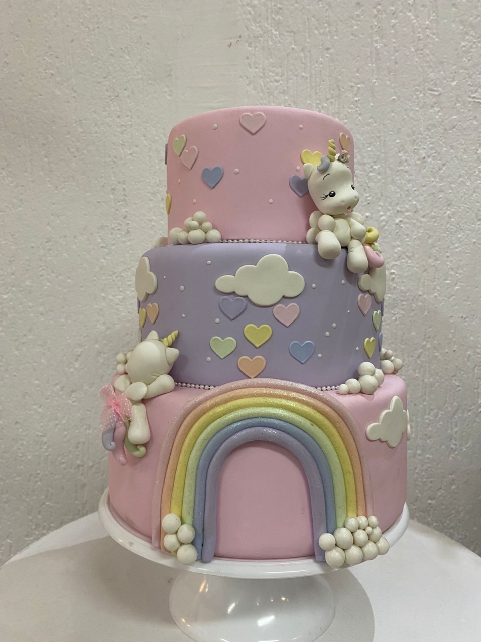 Bolo Fake Unicornio - Jujuba Festa e Cia 