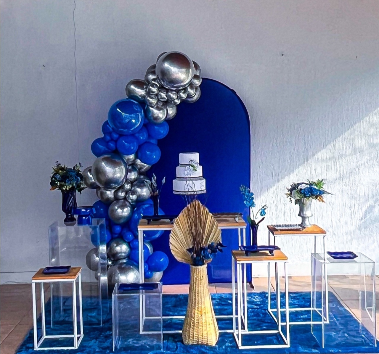 Kit Golden Prime Azul E Prata - Jujuba Festa e Cia 