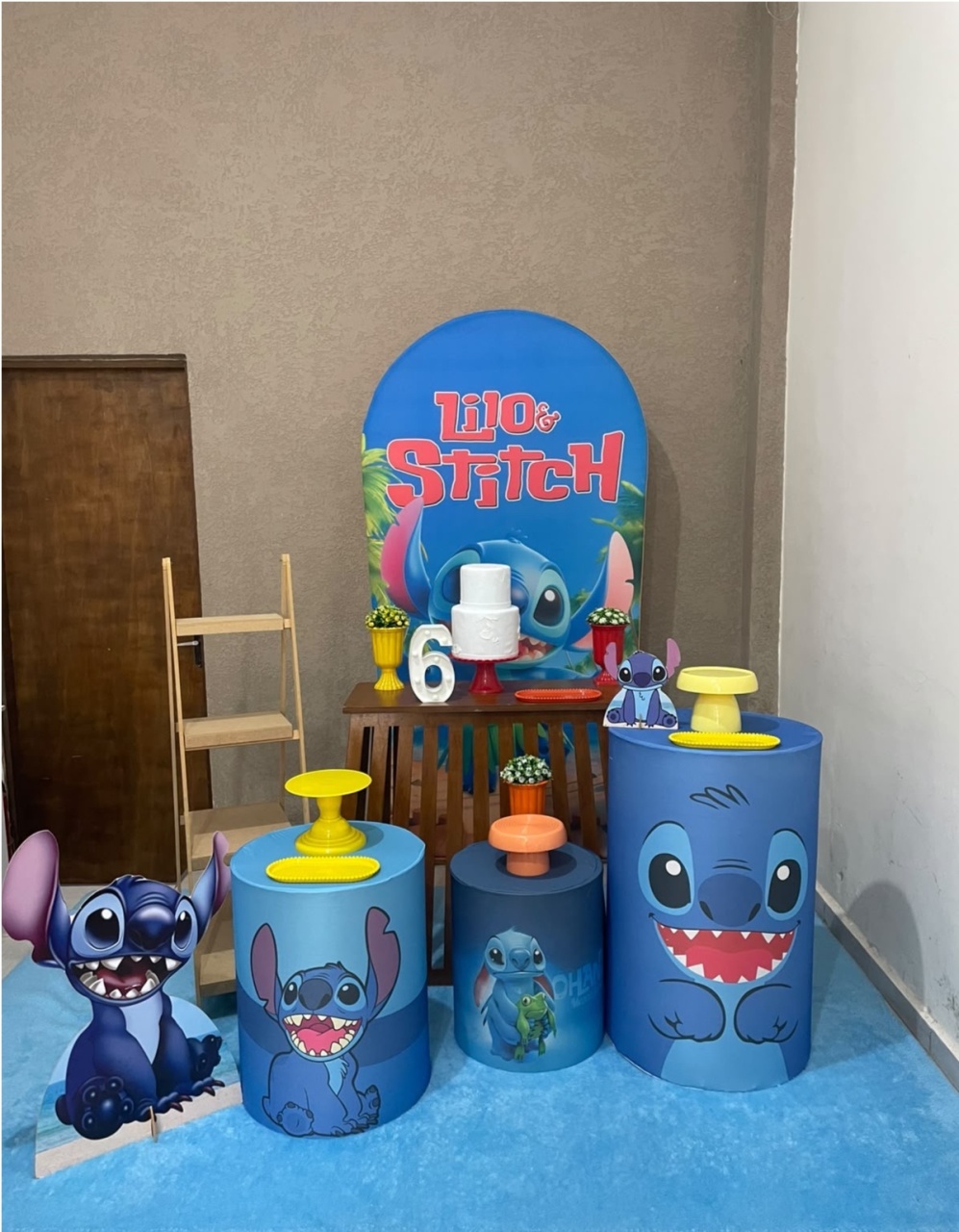 Kit Pm Grande Stitch Tropical - Jujuba Festa e Cia 