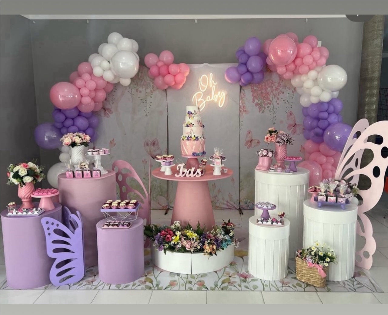 Decoração Completa Premium Borboletas  - Jujuba Festa e Cia 