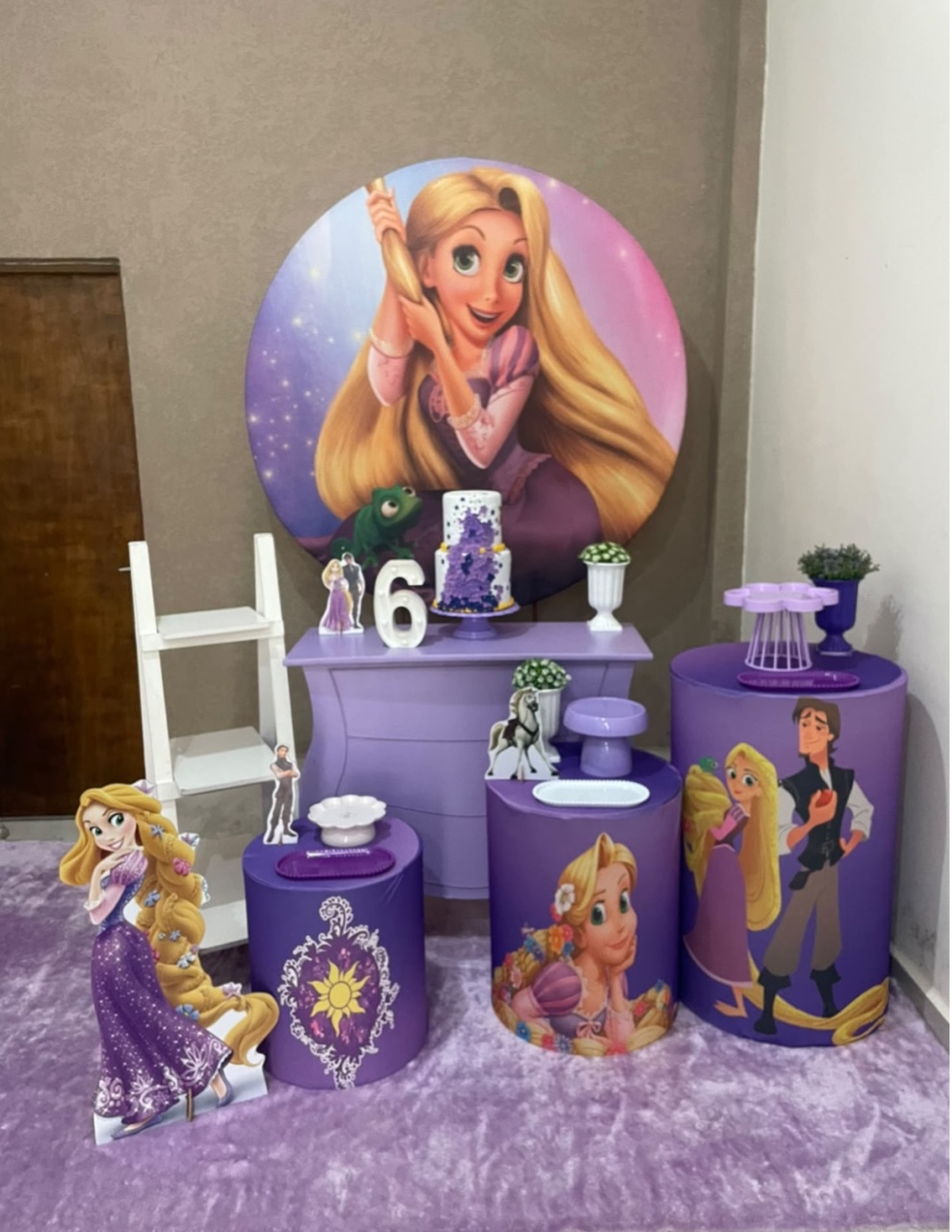 Kit Pm Grande Rapunzel - Jujuba Festa e Cia 