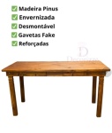 Kit Mesa de Madeira Rustica - imagem 2