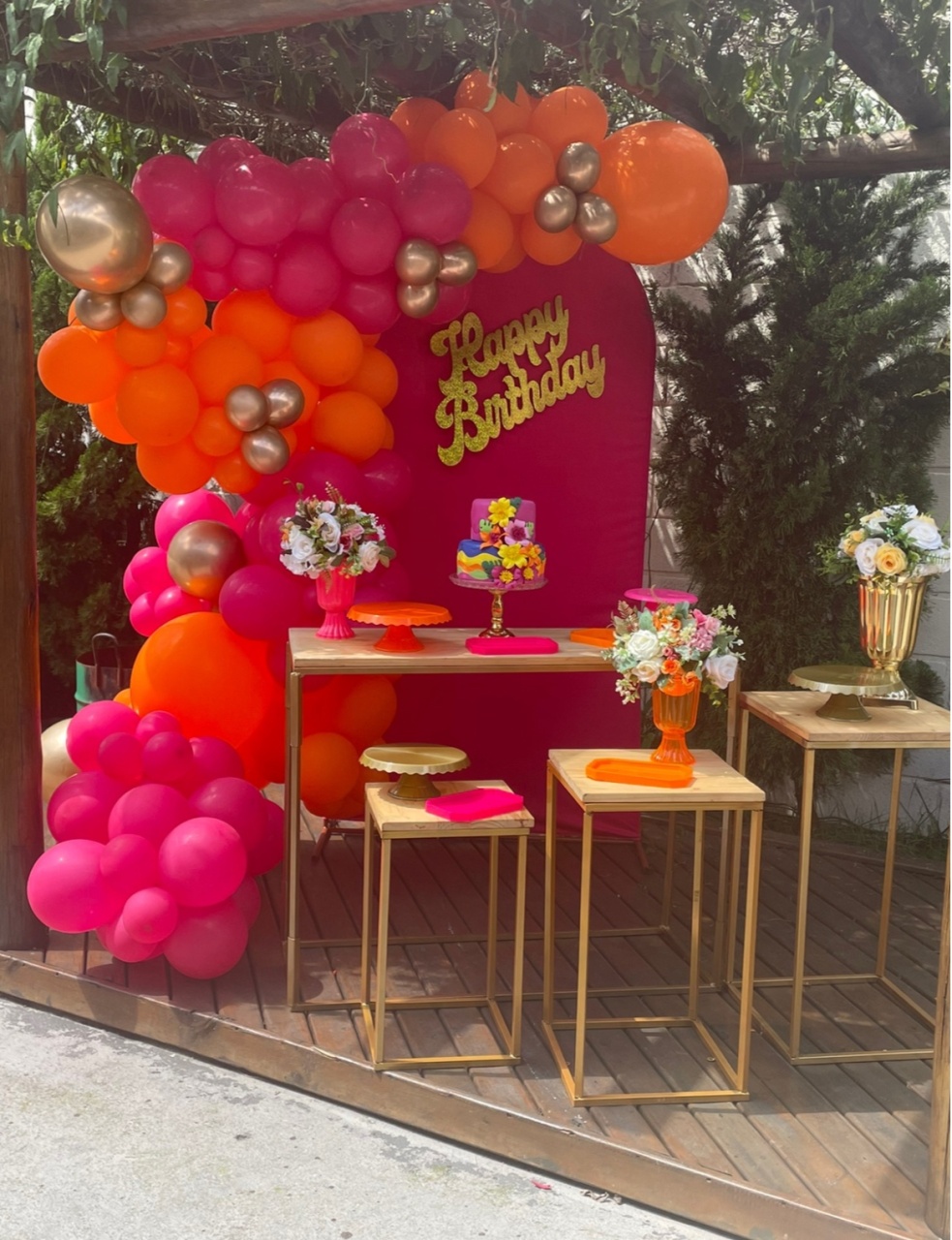 Kit Pm Grande Pink E Laranja - Jujuba Festa e Cia 