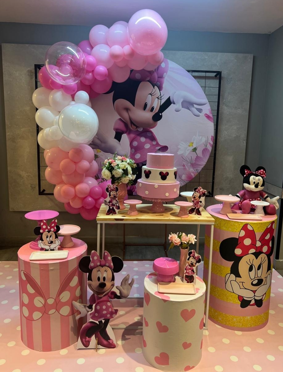 Kit Pegue E Monte Grande Minnie Rosa - Jujuba Festa e Cia 