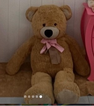 Urso Pelúcia Grande - Cor Marrom Peludo - Jujuba Festa e Cia 