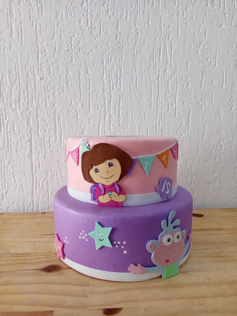 Bolo Fake Dora Aventureira  - Jujuba Festa e Cia 