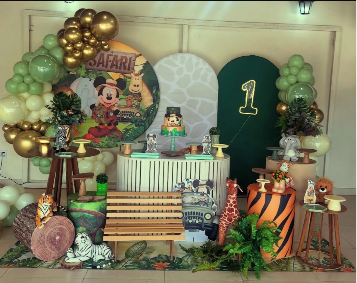 Decoração Premium Mickey Safari - Jujuba Festa e Cia 
