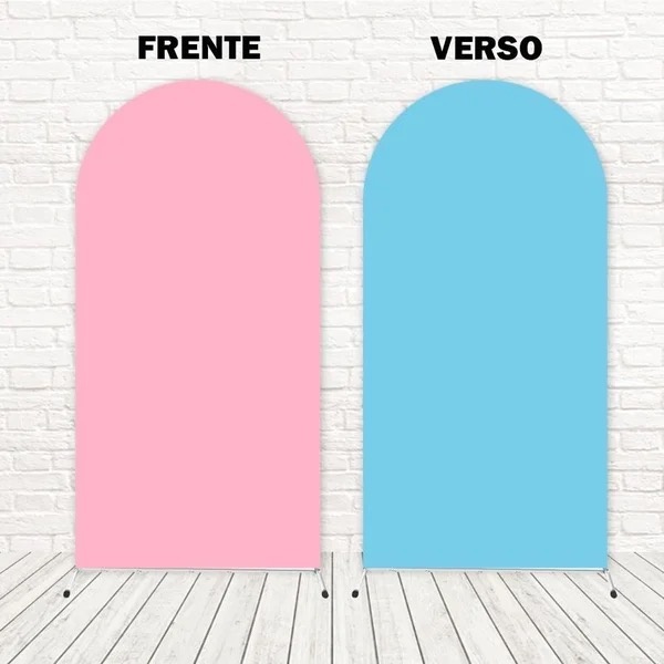 Painel Romano 2X1 - Azul Bb E Rosa Bb - Jujuba Festa e Cia 