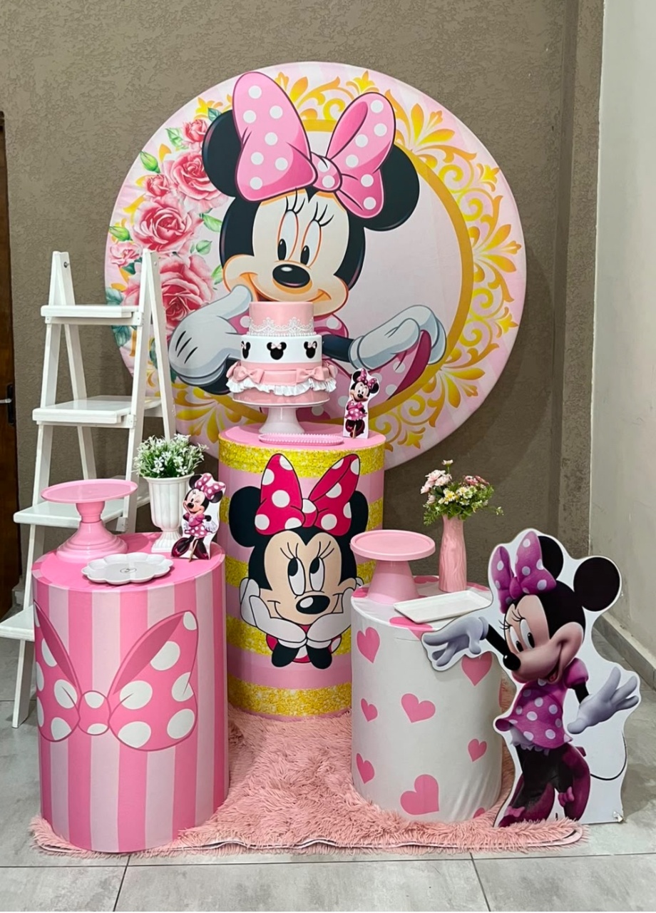 Kit Médio Minnie Floral - Jujuba Festa e Cia 