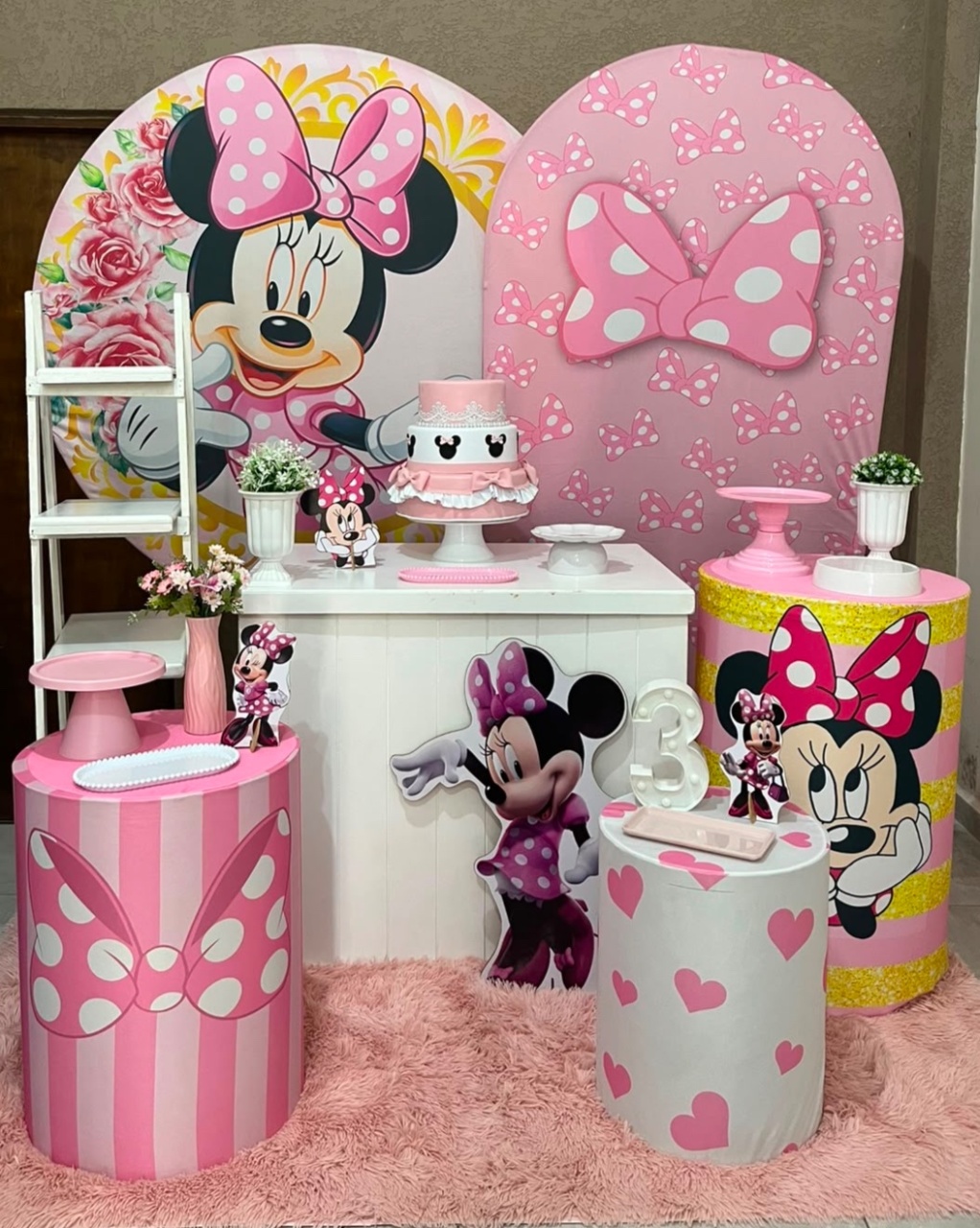 Kit Pm Essencial Minnie Floral - Jujuba Festa e Cia 