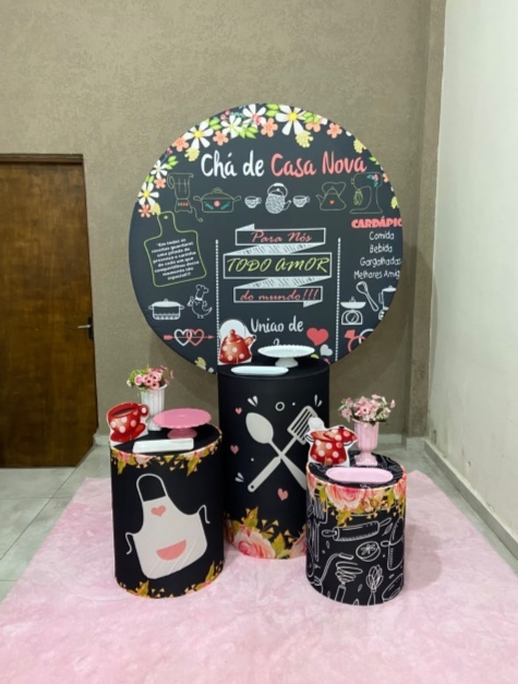 Kit Pm Básico Chá de Casa Nova Preto - Jujuba Festa e Cia 