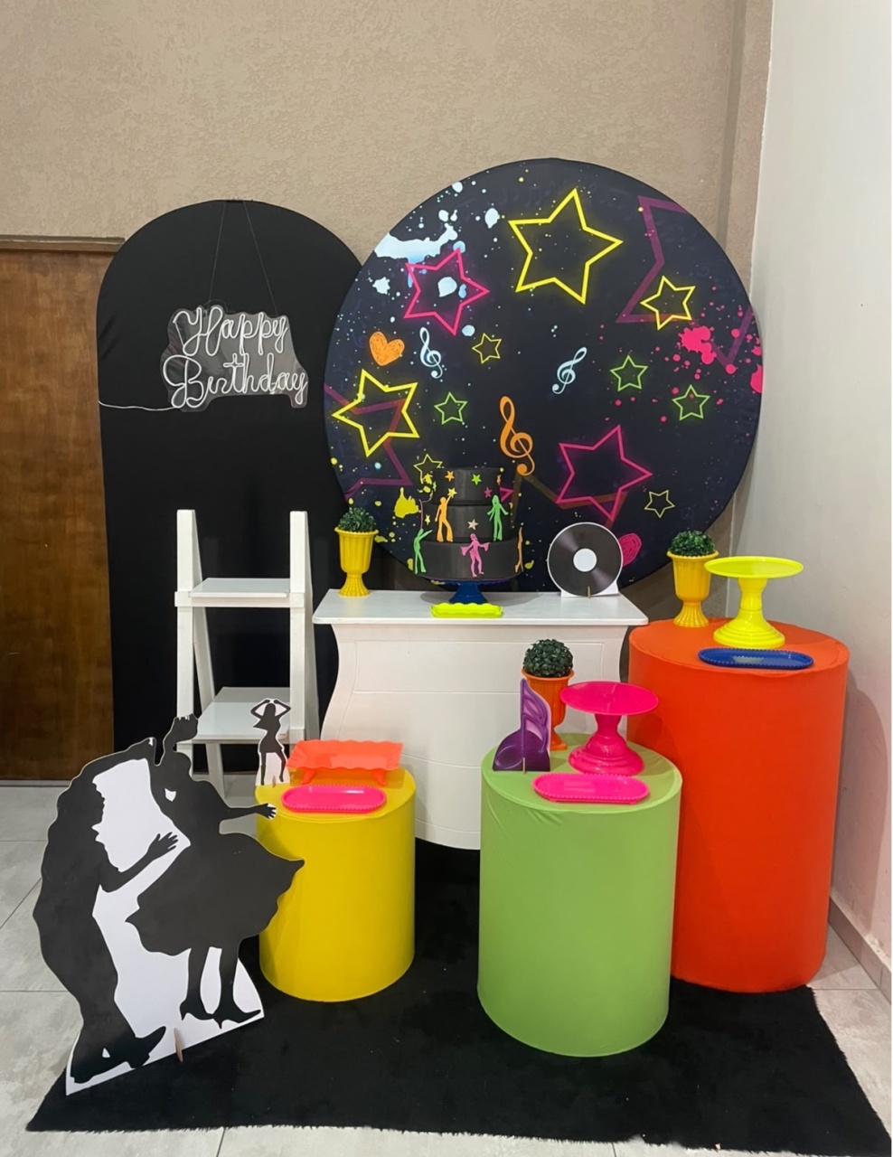 Kit Pm Essencial Estrela Neon - Jujuba Festa e Cia 