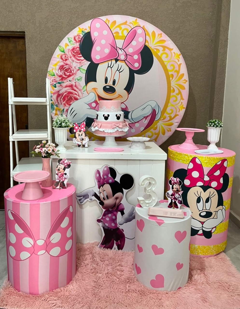 Kit Grande Minnie Floral - Jujuba Festa e Cia 