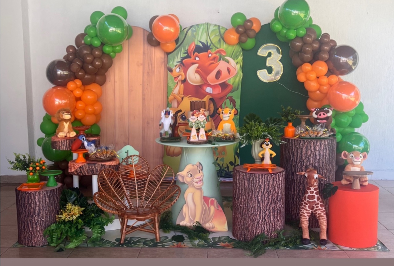 Decoração Completa Premium Rei Leão  - Jujuba Festa e Cia 