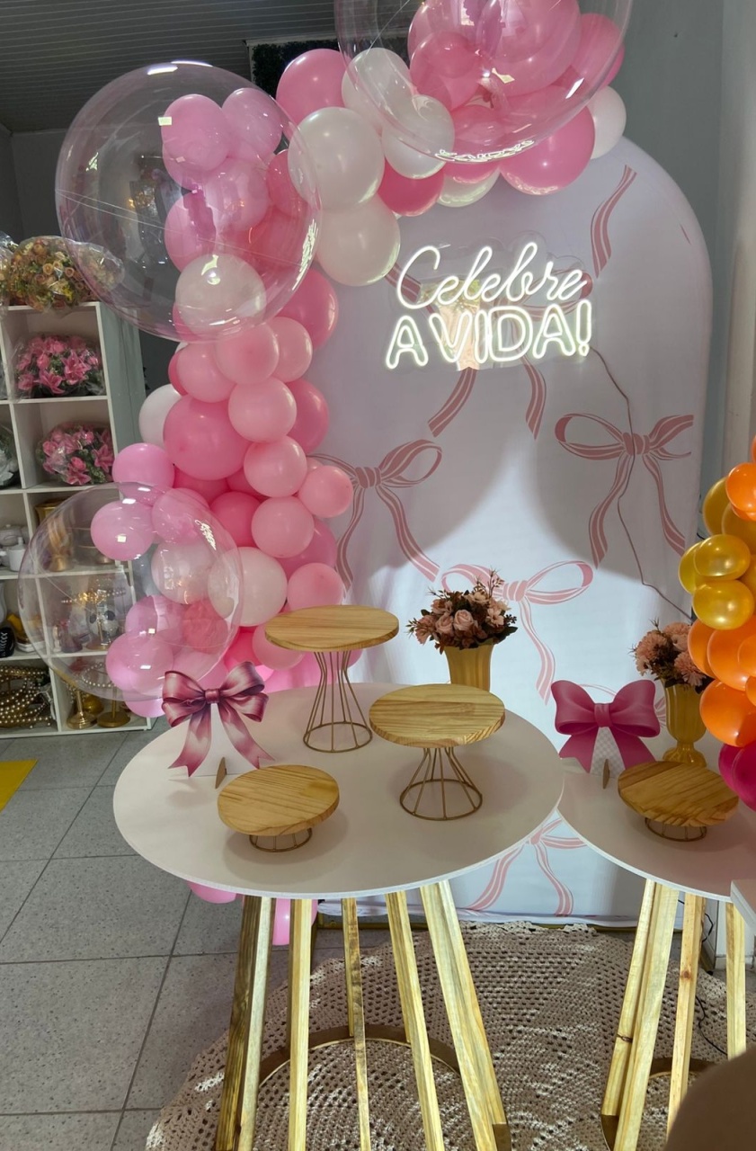Kit Bronze - Laço Rosa - AR de Festa
