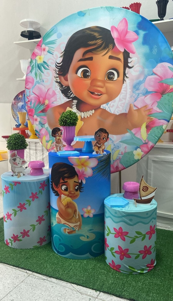 Kit Bronze - Moana Baby - AR de Festa
