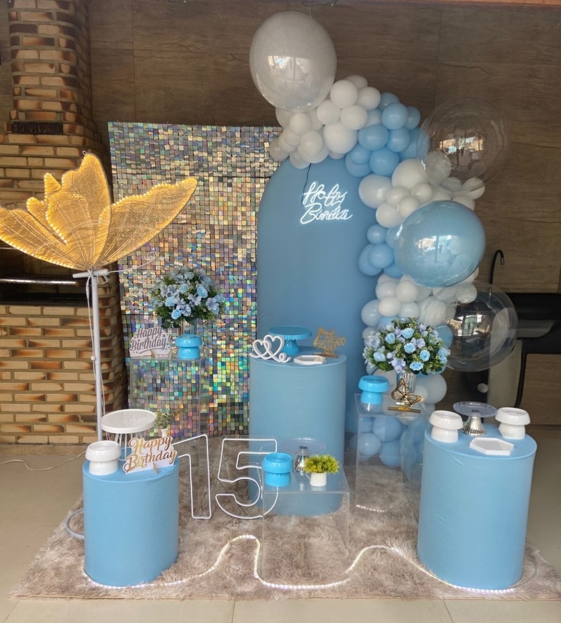 Kit Diamante - Azul/Prata/Branco - AR de Festa