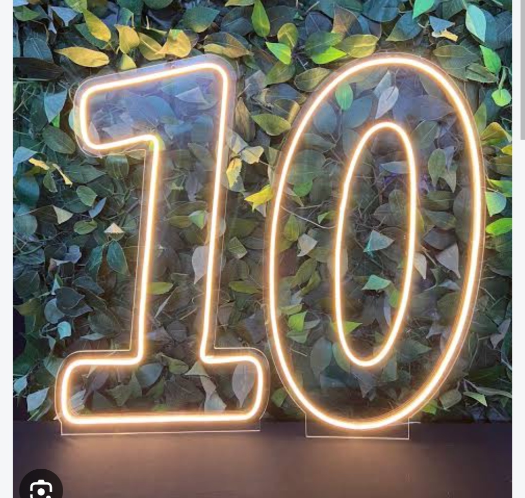 Número Led - 10 - flaviabarrofaldi