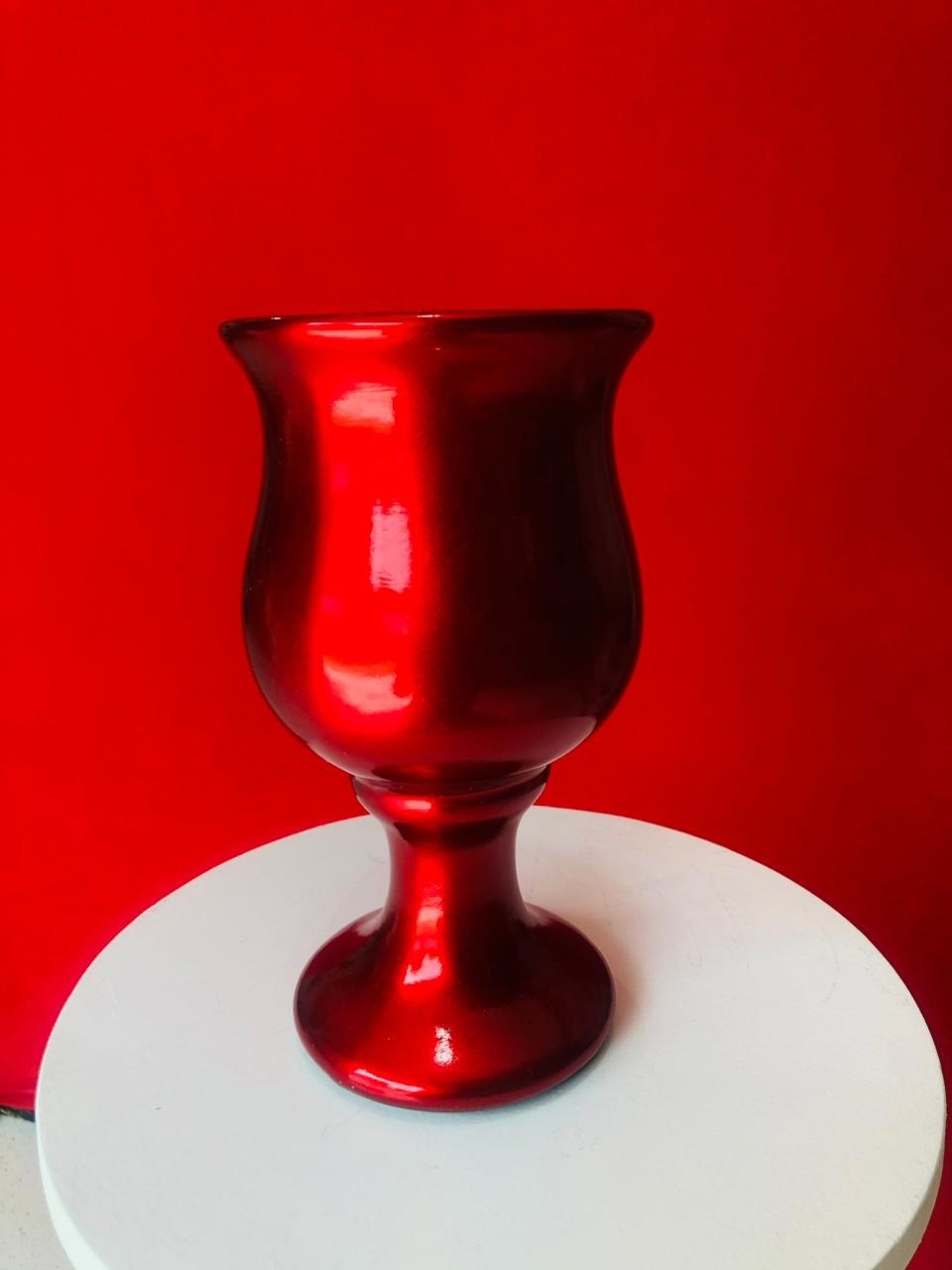 Jarro Vermelho Brilhoso Porcelana - Pegue e Monte Flávia Pimentel