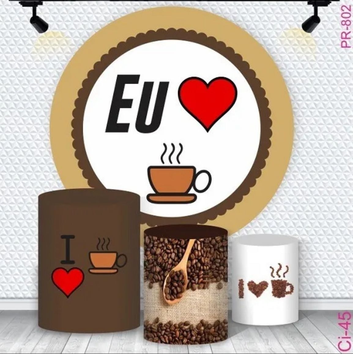 Capas Sublimadas Eu Amo Cafe - Pegue e Monte Flávia Pimentel