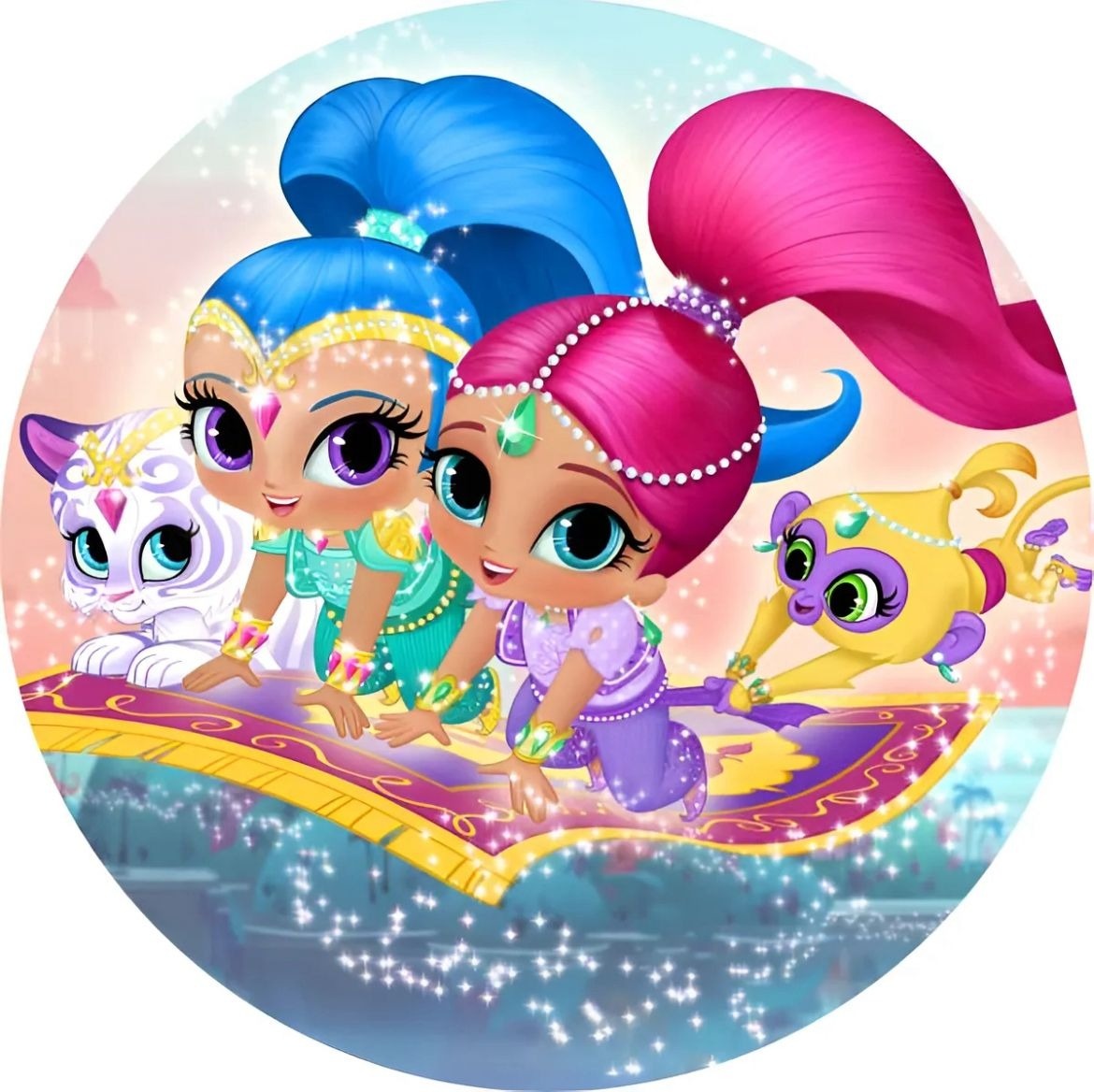 Capa Sublimada Shimmer E Shine - Pegue e Monte Flávia Pimentel
