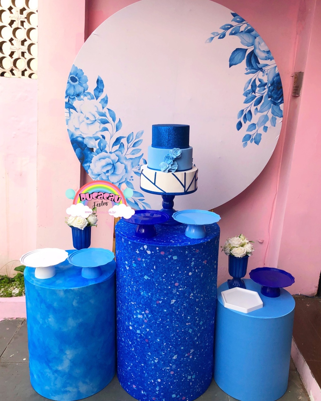 Kit Pegue E Monte Floral Azul - Ducacau Festas