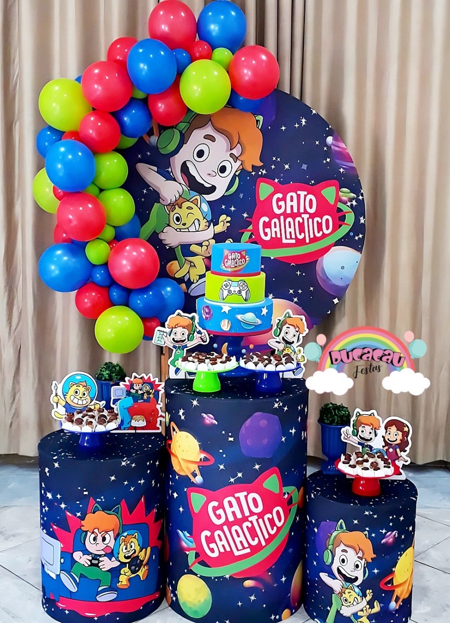 Kit Pegue E Monte Gato Galáctico  - Ducacau Festas