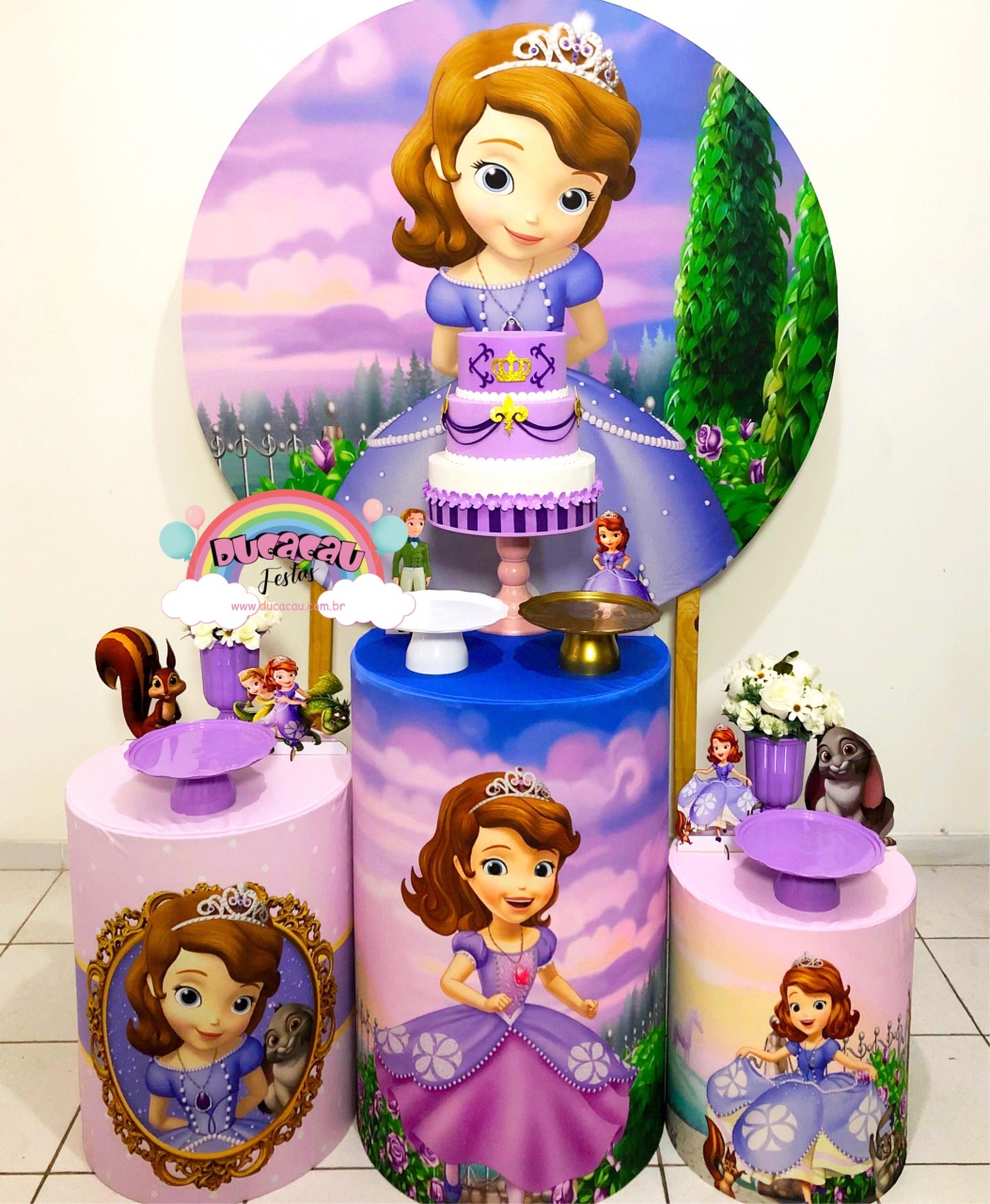 Kit Pegue E Monte Princesa Sophia - Ducacau Festas
