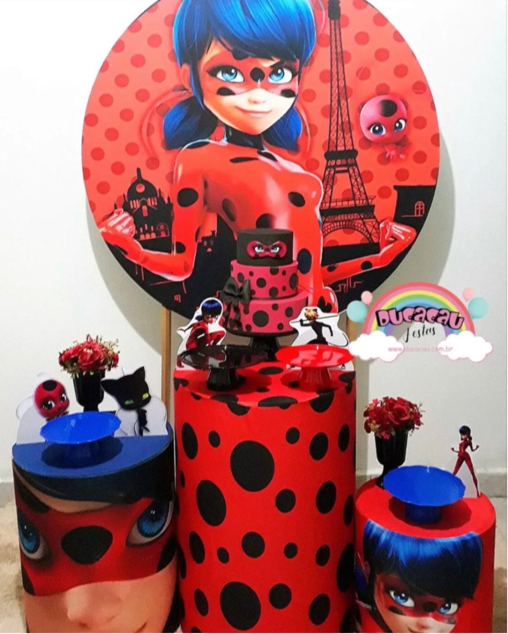 Kit Pegue E Monte Ladybug - Ducacau Festas