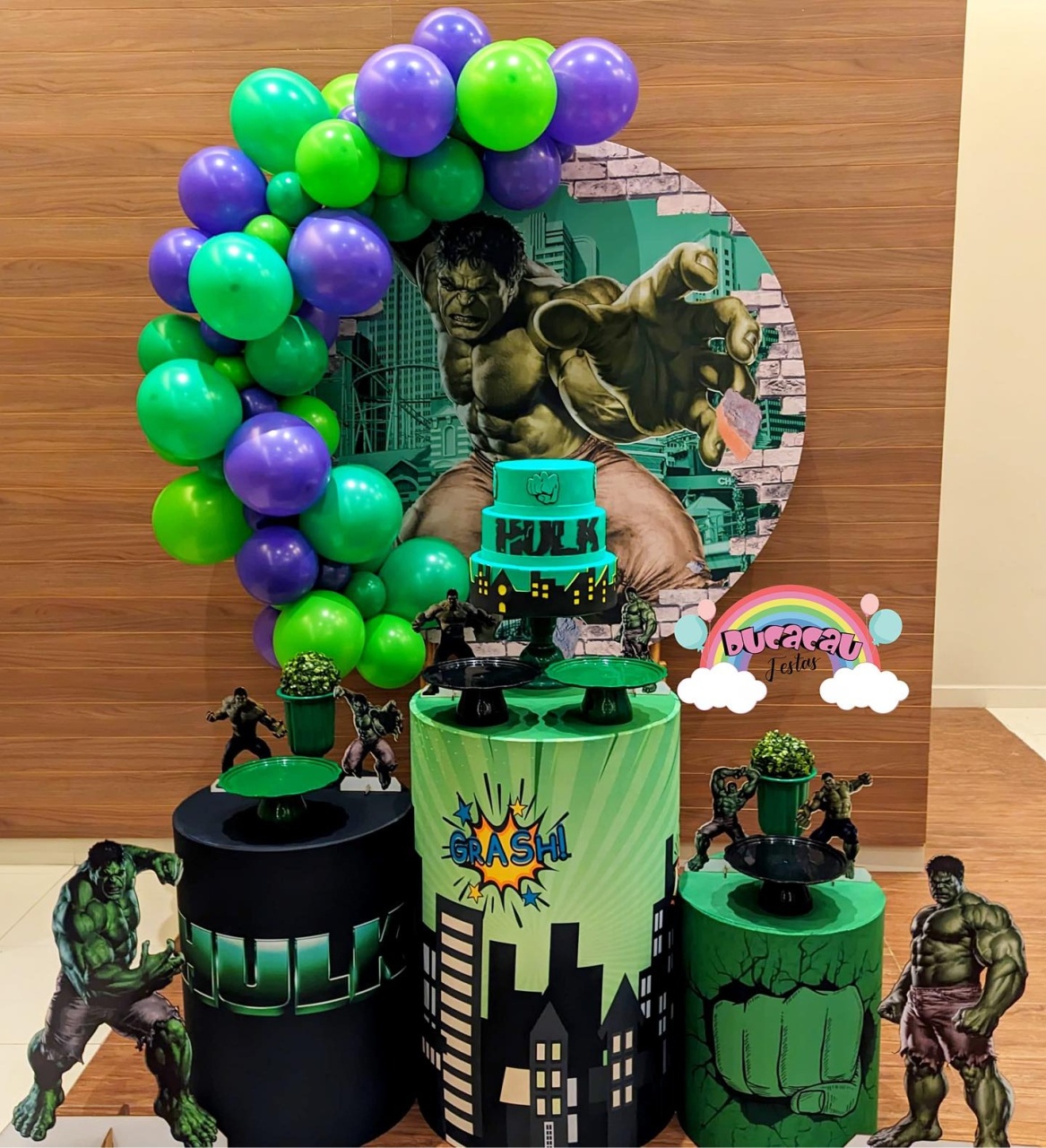 Kit Pegue E Monte Hulk - Ducacau Festas
